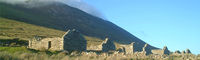 Verlassenes Dorf auf Achill Island, Irland