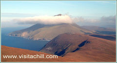 Vue de Slievemore, île d'Achill, Irlande