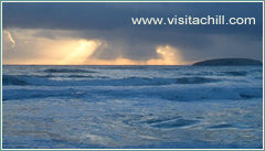 Coucher de soleil à Keel, île d'Achill